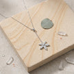 Star Flower Diamond 925 Sterling Silver Pendant Chain for Women
