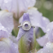 925 Sterling Silver Round Halo Semi-Mount Ring with Baguette CZ Halo Design