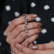 Teardrop CZ Motif 925 Sterling Silver Bracelet for Women