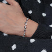 Teardrop Diamond Adjustable Silver Bracelet for Women