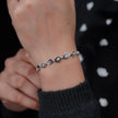 Teardrop Diamond Adjustable Silver Bracelet for Women