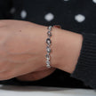 Teardrop Diamond Adjustable Silver Bracelet for Women