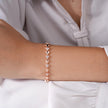 Triangle Shape Diamond CZ Rose Gold Bracelet for Women