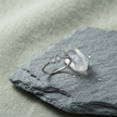 Triangle CZ Open Ring in 925 Sterling Silver for Women