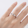 Triangle CZ Open Ring in 925 Sterling Silver for Women