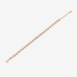 Triangle Shape Diamond CZ Straight-Line 925 Sterling Silver Rose Gold Bracelet for Women