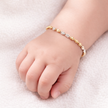 Trinity Tone Interlink Design 925 Sterling Silver Kid's Bracelet