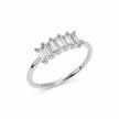 Triple Emerald CZ 925 Sterling Silver Ring for Women
