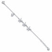 Triple Flower Charm 925 Sterling Silver Bracelet for Women