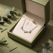 triple heart diamond 925 silver pendant chain