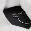 Geometric Diamond Cuff Silver Bracelet for Women