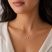 Twin Star Diamond 925 Sterling Silver Pendant Chain for Women