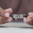 Brown Braided Leather Silver CZ 925 Sterling Silver Bracelet for Men