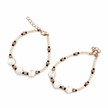 White Crystal Beaded 925 Sterling Silver Kids Bracelet