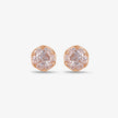 Rose gold 925 silver solitaire earrings