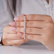 Classic Tennis Diamond Rose Gold Bracelet for Women