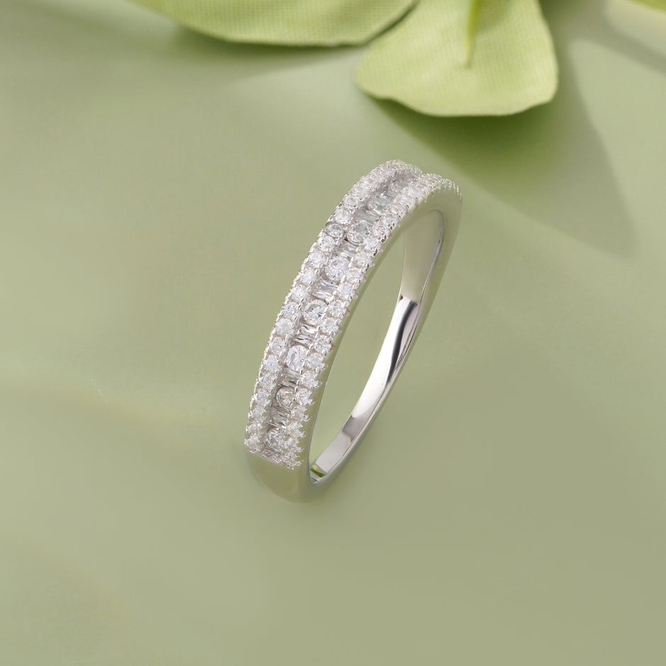 Double Row Diamond Ring