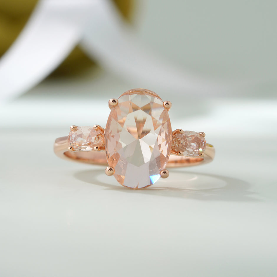 Oval-cut Solitaire Rose Gold Ring