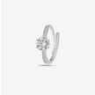 Round Solitaire Diamond Silver Ring