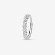 Round Diamond Silver Ring