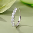 Round Diamond Silver Ring