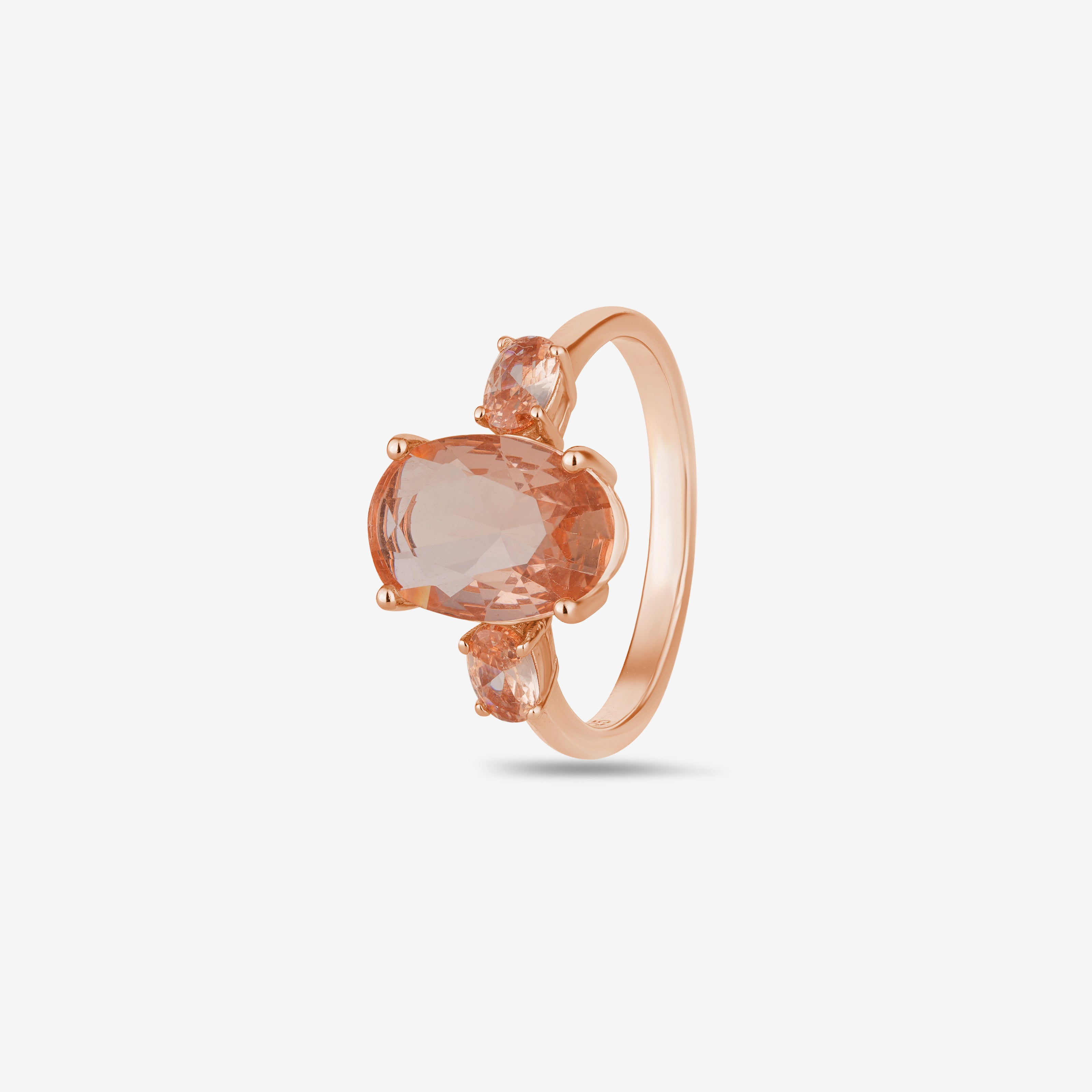 Oval-cut Solitaire Rose Gold Ring