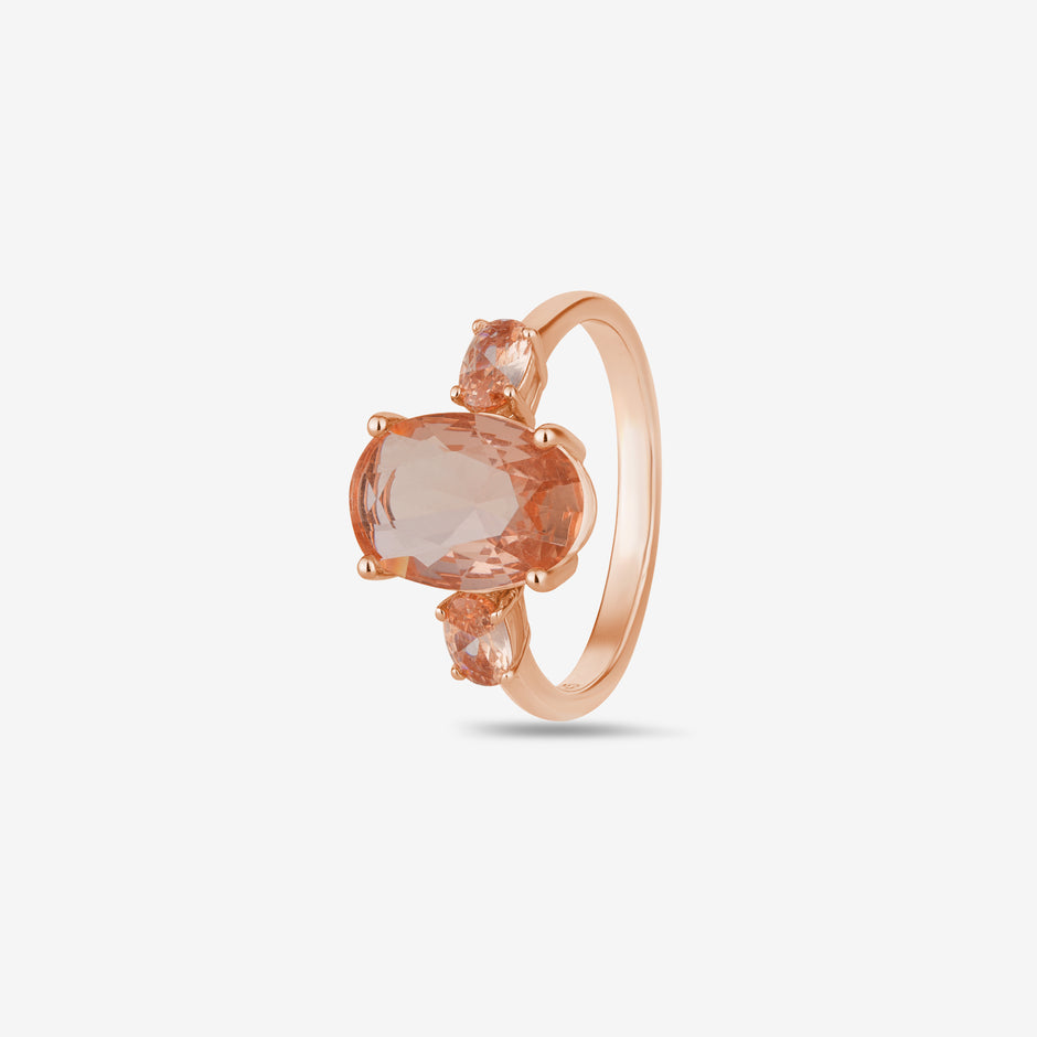 Oval-cut Solitaire Rose Gold Ring
