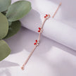 Red Butterfly Diamond Adjustable Bracelet for Women