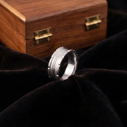 Matching 925 Sterling Silver Couple Rings with Elegant Layered Design