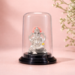 Shree Ganesha Pure Silver Idol with Display Dome