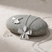 Bow Diamond 925 Sterling Silver Pendant Chain for Women