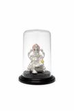 Shree Ganesha Pure Silver Idol with Display Dome