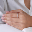 Princess Cut Diamond CZ Rose Gold Ring