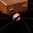 Square Diamond Statement 925 Sterling Silver Rose Gold Ring for Men