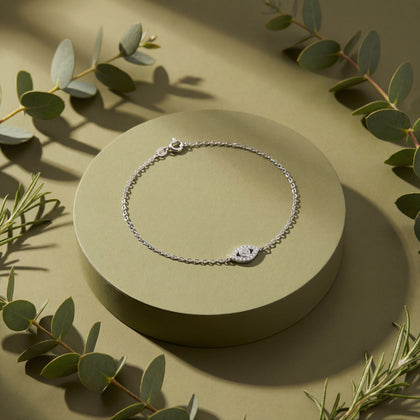 Elegant Evil Eye Bracelet in 925 Sterling Silver