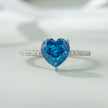 Blue Heart Solitaire Ring