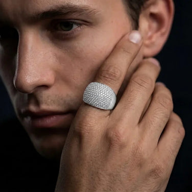 Luxury 925 Silver Diamond Ring for Men