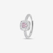 Pink Diamond Silver Ring