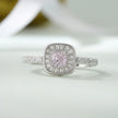 Pink Diamond Silver Ring
