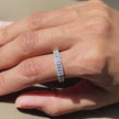 925 Sterling Silver Diamond Ring on Hand