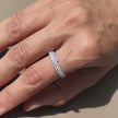 Leaf Diamond 925 Sterling Silver Ring on Hand