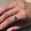 Rainbow Colour 925 Silver Diamond Ring on Hand
