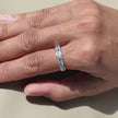 Elegant Silver Stone Ring on Hand