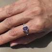 Purple Diamond Ring for Women on Hand