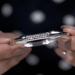 Minimal Diamond Bar Silver Bracelet for Women
