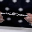 Elegant Diamond Knot Silver Bracelet for Women