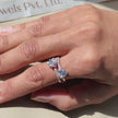 Rose Gold Heart Stone Ring on Hand