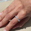 Infinity Design Diamond Silver Ring on Hand