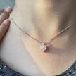 blush heart 925 silver rose gold pendant chain