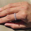 White Diamond Women Ring on Hand